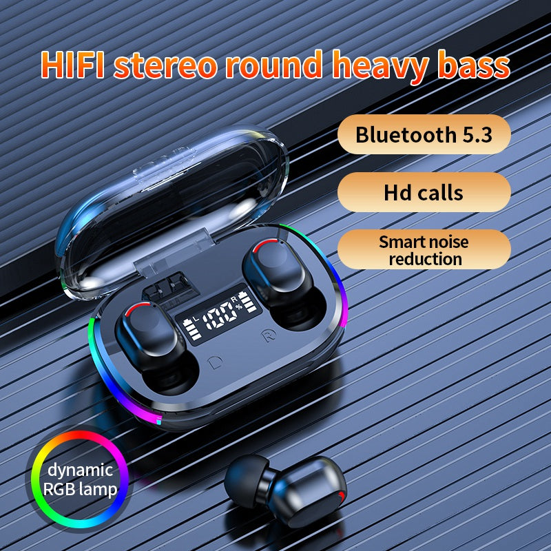 K10 Bluetooth Headset Dynamic RGB Light In-Ear TWS Earbuds Wireless BT5.3 Headphones with Digital Display K10 Bluetooth Headset Dynamic RGB Light In-Ear TWS Earbuds Wireless BT5.3 Headphones with Digital Display